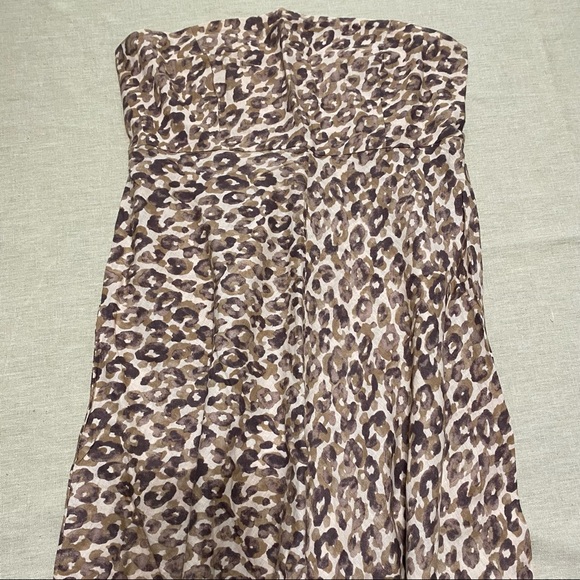 EUC Leopard Print Linen MAXI Dress. Size L. - Picture 2 of 2